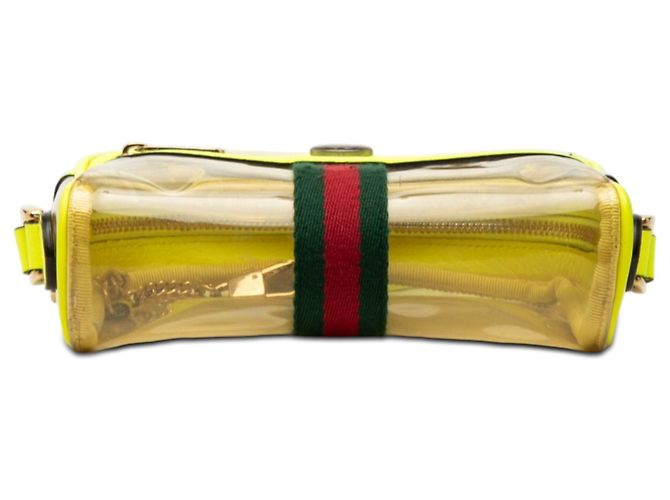 Bolso bandolera Gucci Yellow Mini PVC Web Ophidia Amarillo - vista 3