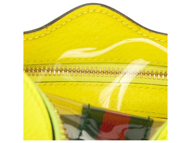 Bolso bandolera Gucci Yellow Mini PVC Web Ophidia Amarillo - vista 5