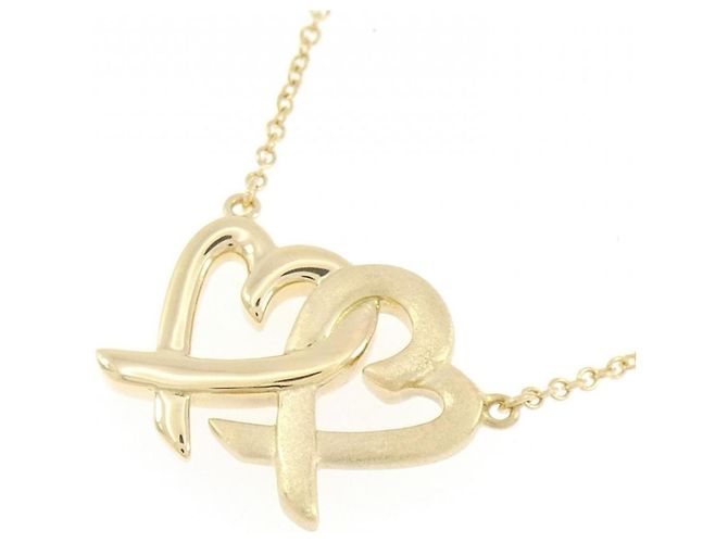 Tiffany & Co Collana Tiffany Loving Heart Interlocking in oro giallo 18K - vista 4