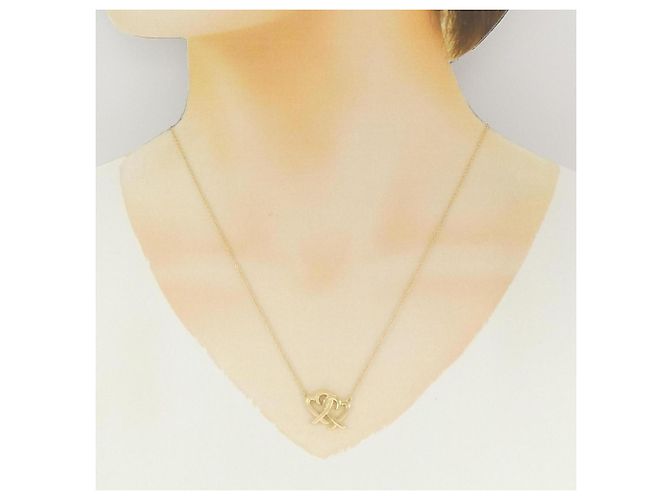Tiffany & Co Collana Tiffany Loving Heart Interlocking in oro giallo 18K - vista 6
