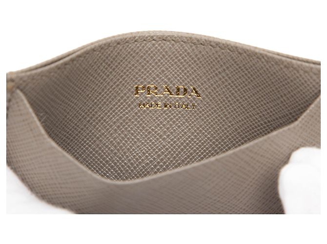 Tarjetero Saffiano marrón Prada Castaño Gris pardo - vista 5