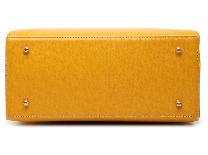 Borsa a mano in pelle gialla Burberry Giallo Senape - vista 3
