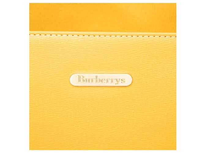 Borsa a mano in pelle gialla Burberry Giallo Senape - vista 5