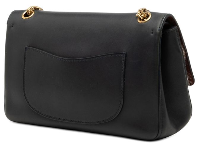 Chanel Black Smooth Calfskin and Knit Reissue 2.55 Medallion Nude Double Flap 226 Nero - Ansicht 2