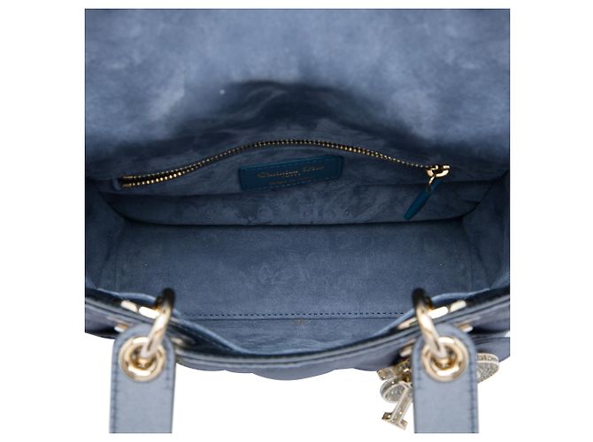 Dior Blue Small Satin Cannage Swarovski Lady Dior Blu chiaro - vista 4