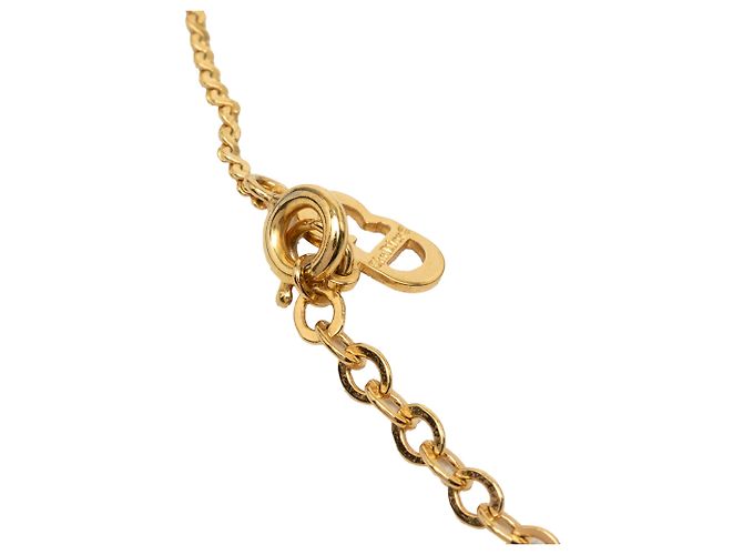 Collana con pendente Dior Gold con logo CD e strass placcato oro D'oro - vista 3