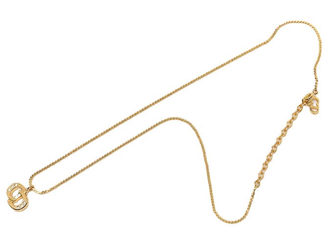 Collana con pendente Dior Gold con logo CD e strass placcato oro D'oro - vista 5