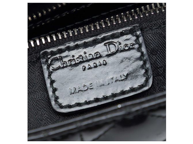 Lady Dior Mini in vernice nero cannage - vista 5