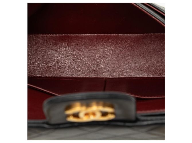 Chanel Black Small Classic Lambskin Double Flap Nero - vista 4