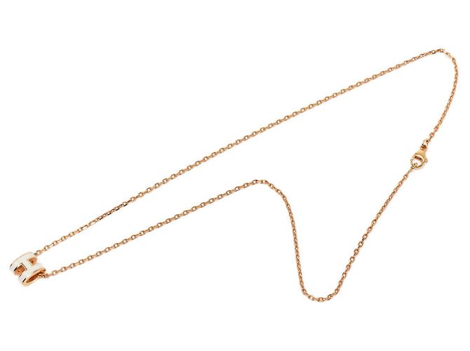 Pendente Mini Pop H in smalto rosa oro rosa Hermès - vista 4