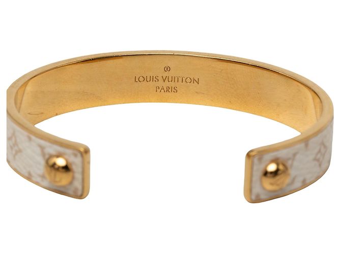Bracciale Rigido Jonc Monogram in Oro Bianco Louis Vuitton - vista 4