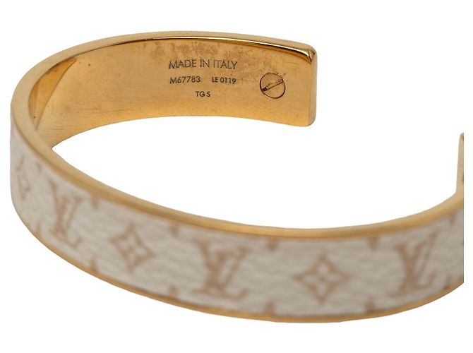 Bracciale Rigido Jonc Monogram in Oro Bianco Louis Vuitton - vista 5