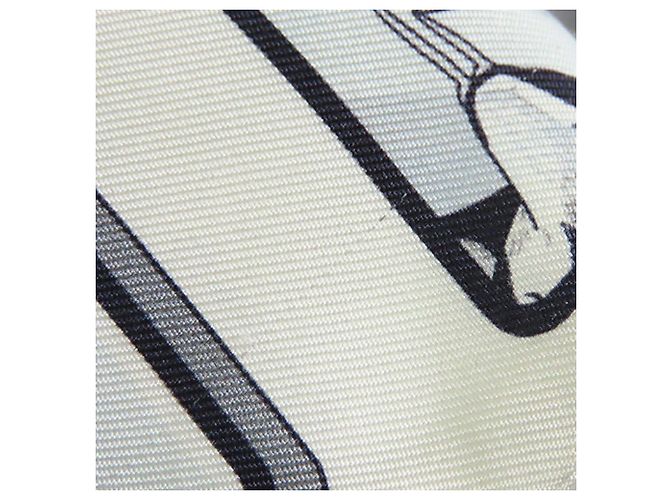 Hermès White Hermes Story Seidentuch Twilly - Ansicht 6
