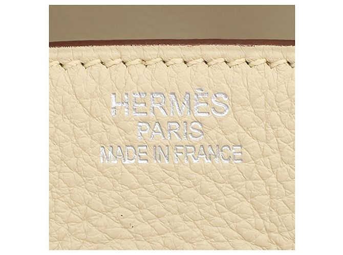 Hermès Brown Clemence Birkin Retourne 35 Marrom Bege - vista 5
