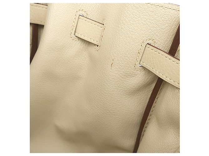 Hermès Brown Clemence Birkin Retourne 35 Marrom Bege - vista 7