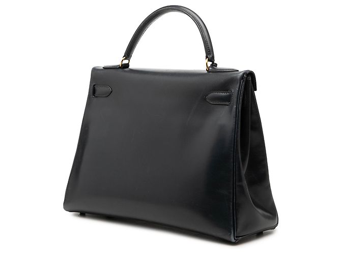 Hermès Blue Box Calf Kelly Retourne 32 Blu navy - vista 2