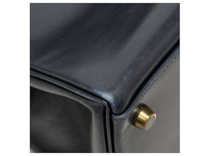 Hermès Blue Box Calf Kelly Retourne 32 Blu navy - vista 8