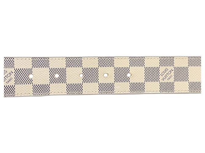 Cintura Louis Vuitton Damier Azur White Initiales Bianco - vista 2