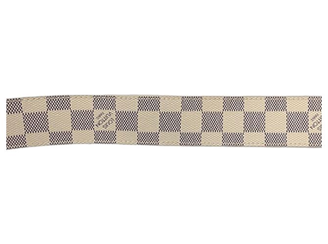 Cintura Louis Vuitton Damier Azur White Initiales Bianco - vista 3