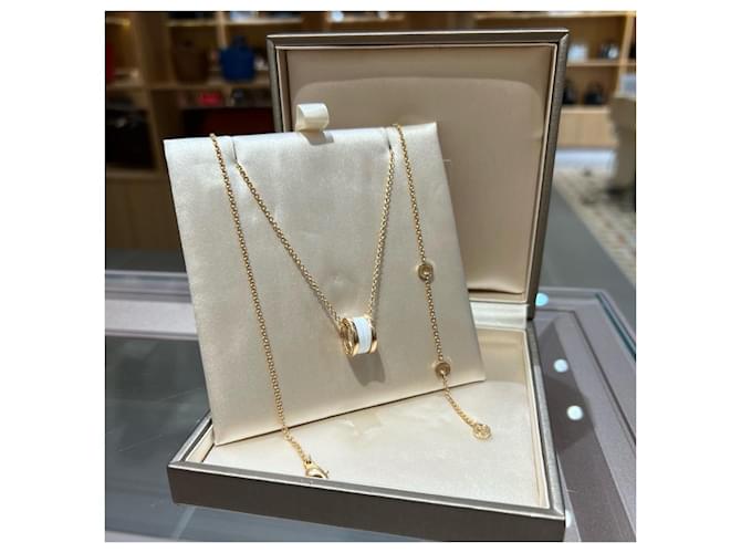 Collar Bulgari B.zero1 Classic Blanco Dorado - vista 3