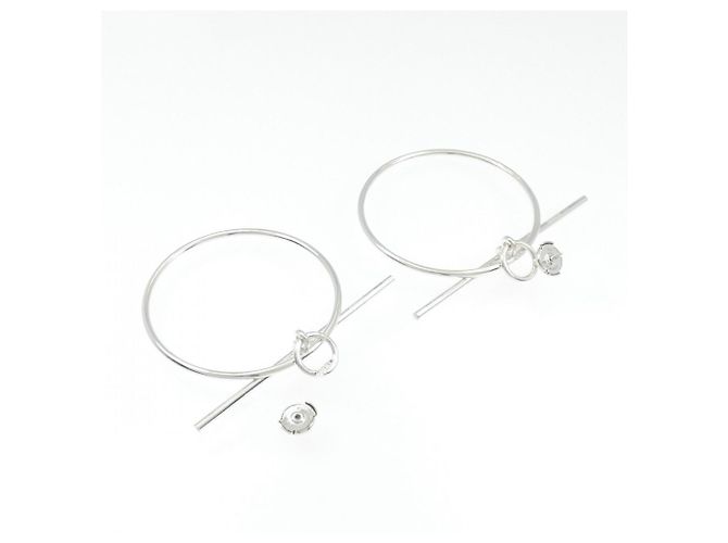 Hermès Pendientes Echappet en plata Hermes - vista 3