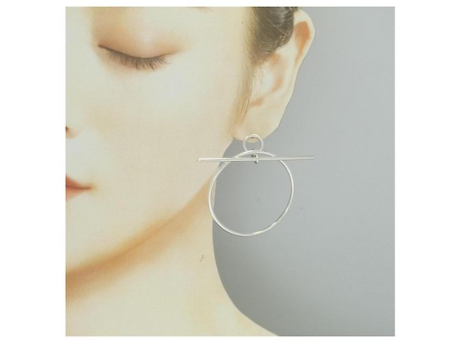 Hermès Pendientes Echappet en plata Hermes - vista 4