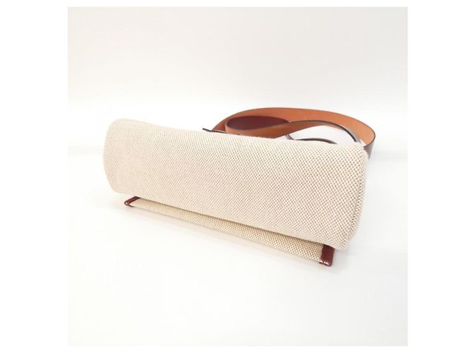 Hermès Borsa a tracolla Hermes Herbag Zip Rosso Beige Crudo - vista 3