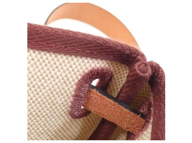 Hermès Borsa a tracolla Hermes Herbag Zip Rosso Beige Crudo - vista 8