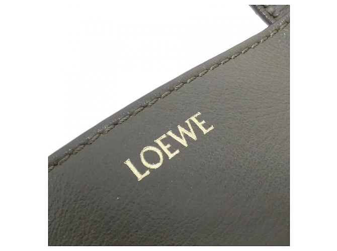 Borsa Tote Mini Loewe Puzzle Fold Verde Cachi - vista 6