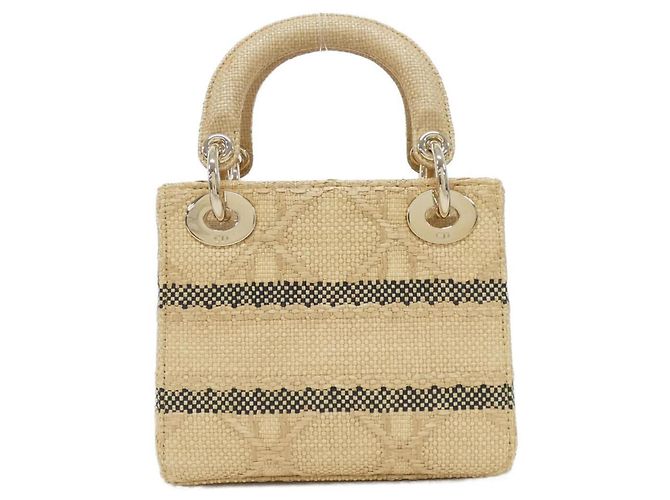 Mini borsa Christian Dior Lady D-Light Beige - vista 2