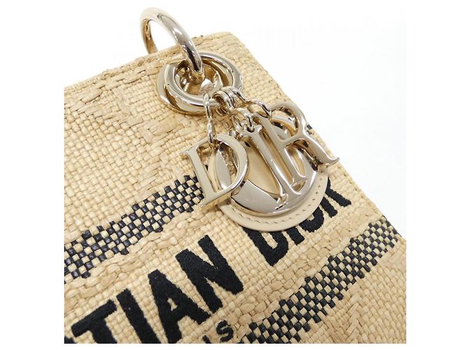Mini borsa Christian Dior Lady D-Light Beige - vista 5