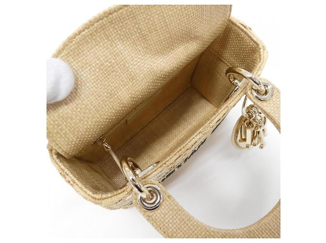 Mini borsa Christian Dior Lady D-Light Beige - vista 7