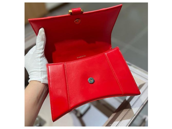 Borsa Hourglass Balenciaga Rosso - vista 6