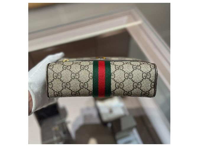 Borsa a tracolla e cintura Ophidia Gucci Marrone Monogramma - vista 2