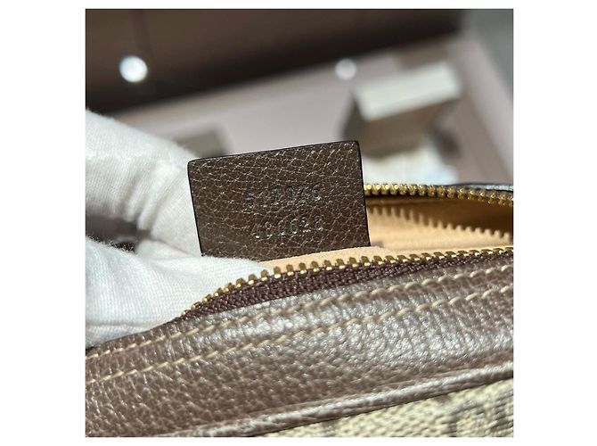 Borsa a tracolla e cintura Ophidia Gucci Marrone Monogramma - vista 7