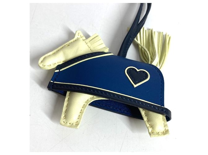 Hermès Hermes Cheval Rodeo Robeo Coeur PM Accessorio per borsa e portachiavi Blu Giallo - vista 2