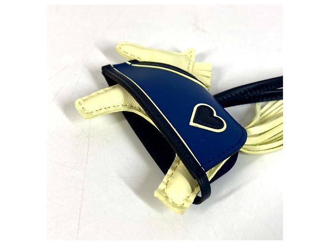 Hermès Hermes Cheval Rodeo Robeo Coeur PM Accessorio per borsa e portachiavi Blu Giallo - vista 4
