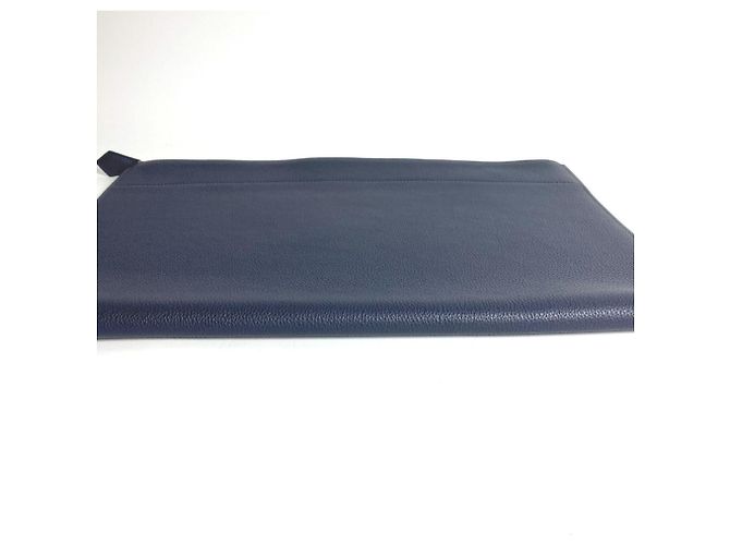 Hermès HERMES Pochette Bazaar GM in pelle Togo Blue Nuit - vista 11