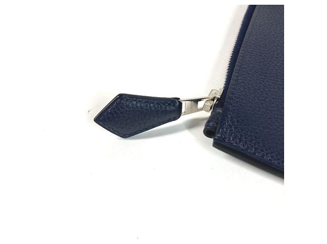 Hermès HERMES Pochette Bazaar GM in pelle Togo Blue Nuit - vista 4