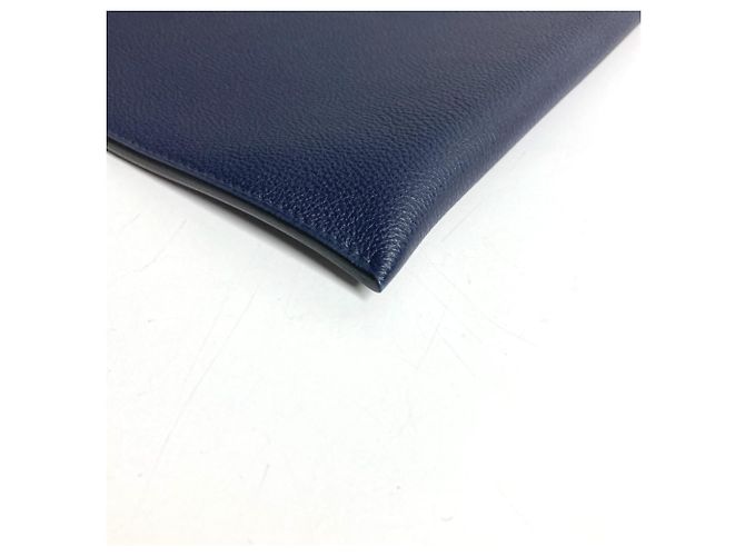 Hermès HERMES Pochette Bazaar GM in pelle Togo Blue Nuit - vista 5