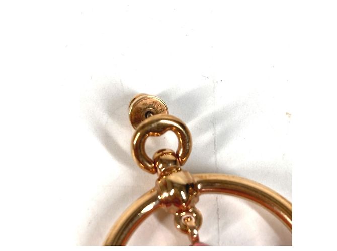 Hermès Pendientes Hermes Loop Medor PM Rosa Dorado - vista 5