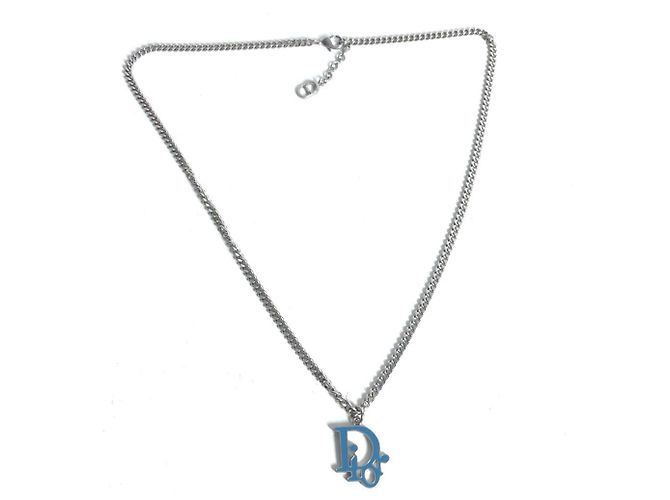 Collana in metallo blu Christian Dior - vista 3