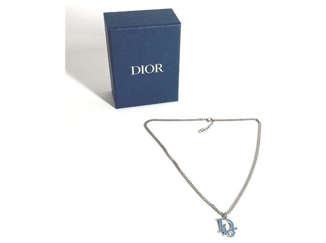 Collana in metallo blu Christian Dior - vista 7