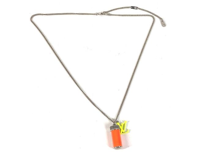Collana a catena accessorio Louis Vuitton Fluorescent Neon Arancione Giallo - vista 3
