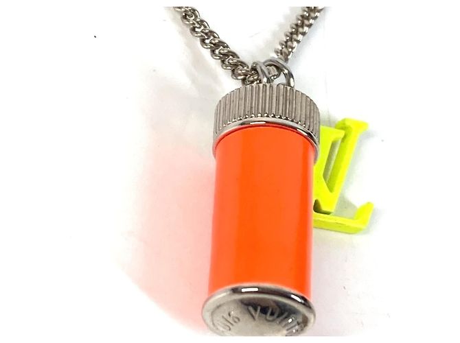 Collana a catena accessorio Louis Vuitton Fluorescent Neon Arancione Giallo - vista 9