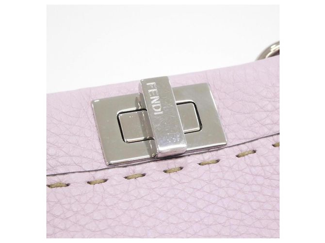 Mini borsa a mano Fendi Selleria Peekaboo Rosa - vista 4