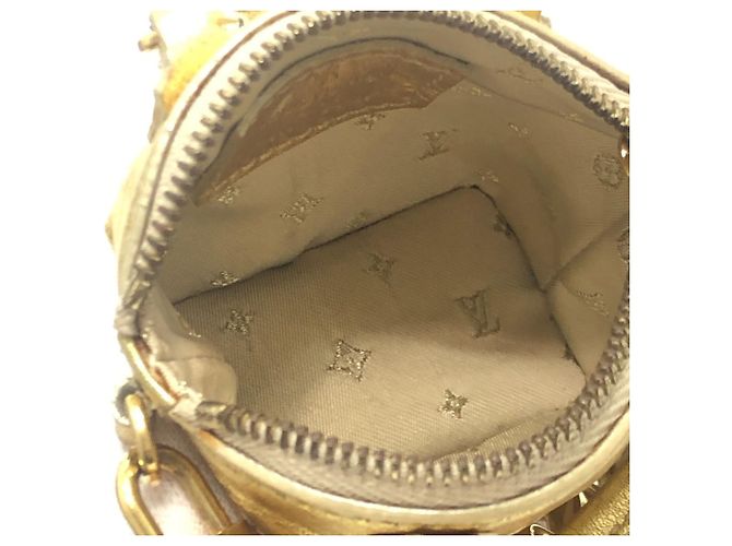 Pochette portachiavi Mini Lockit Louis Vuitton D'oro - vista 13