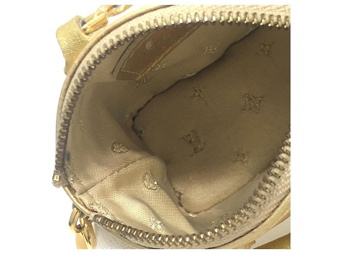 Pochette portachiavi Mini Lockit Louis Vuitton D'oro - vista 14
