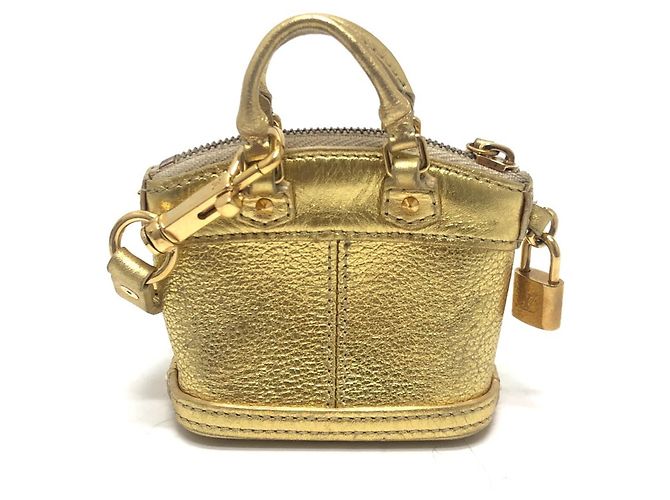 Pochette portachiavi Mini Lockit Louis Vuitton D'oro - vista 2