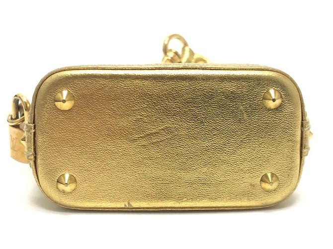 Pochette portachiavi Mini Lockit Louis Vuitton D'oro - vista 5